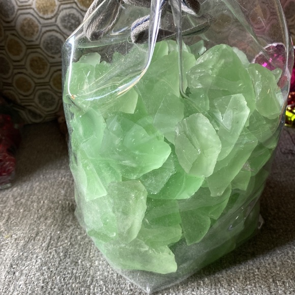 Green sea glass stones seafoam sage beach cottage decor vase filler - Picture 3 of 3